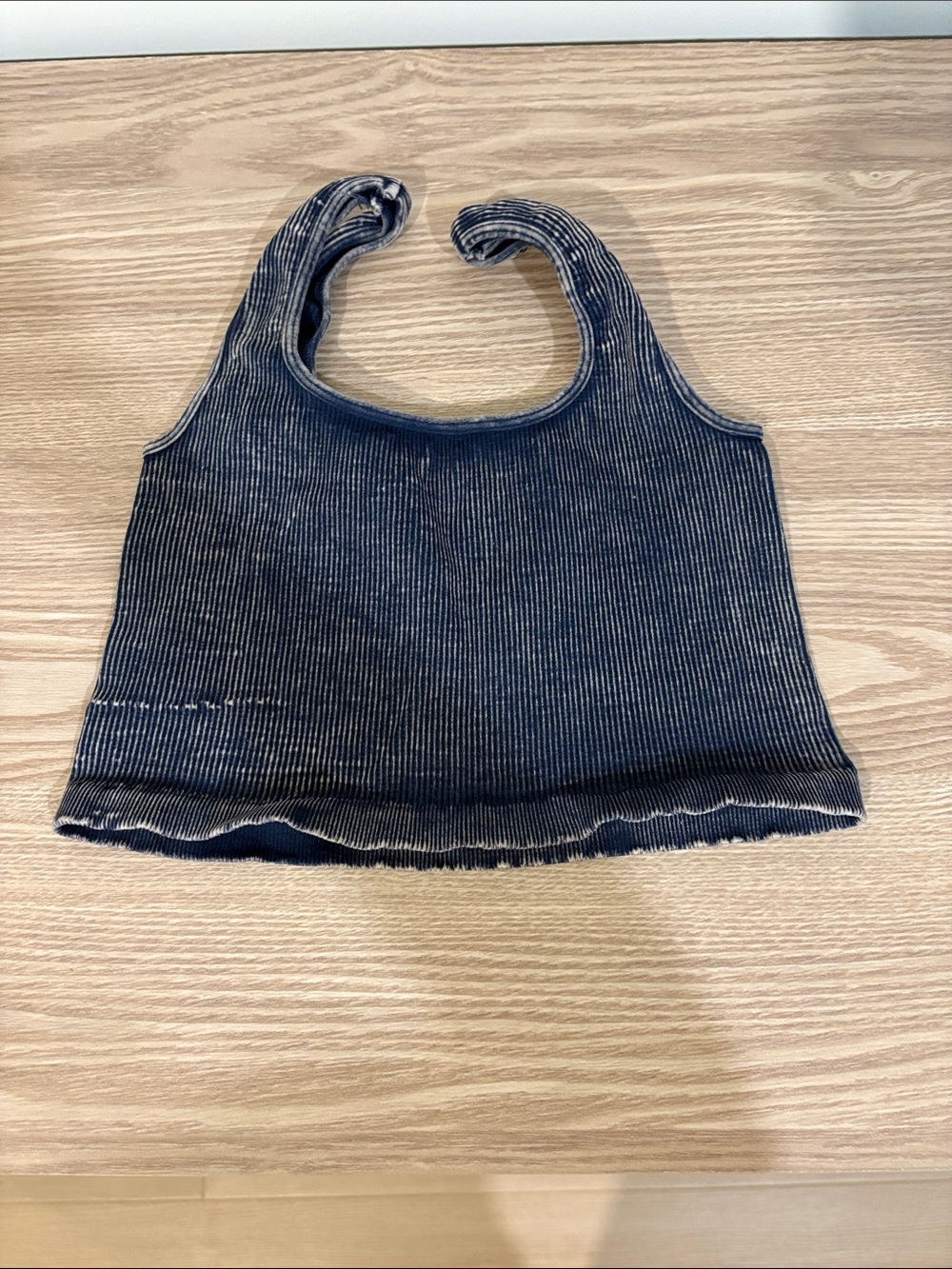 Free People Movement Washed Blue Cropped tank in M/L